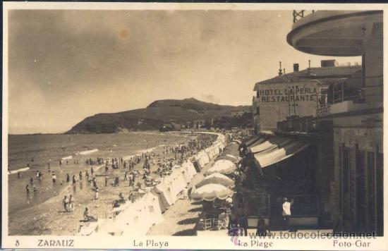 Postales: ZARAUZ (GUIPUZCOA).- LA PLAYA - Foto 1