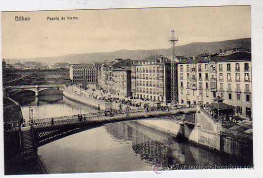 Postales: Bilbao. Puente de Hierro. Sin circular. - Foto 1