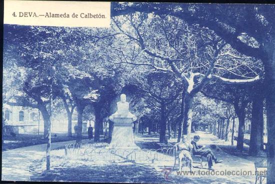 Postales: DEVA (GUIPUZCOA).- ALAMEDA DE CALBET&Oacute;N - Foto 1