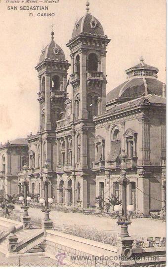 Postkarten: TARJETA POSTAL. SAN SEBASTIAN. N&ordm; 24. EL CASINO. ED. HAUSER Y MENET.