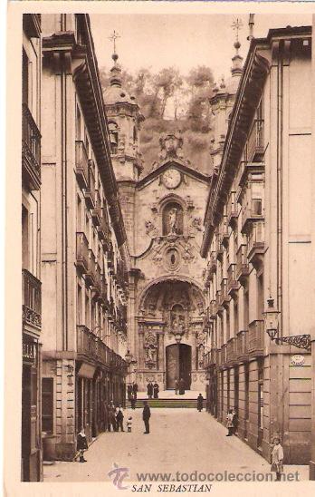 Postkarten: TARJETA POSTAL. SAN SEBASTIAN. N&ordm; 150. IGLESIA DE SANTA MARIA. ED. GALARZA.