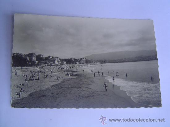 Postales: Interesante postal.- Algorta. Playa de Ereaga - Foto 1