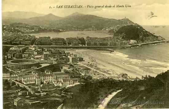 Postales: POSTAL SAN SEBASTIAN VISTA GENERAL DESDE EL MONTE ULIA