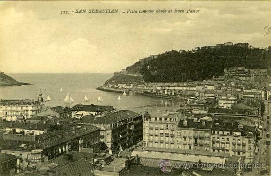 Postales: POSTAL SAN SEBASTIAN VISTA TOMADA DESDE EL BUEN PASTOR