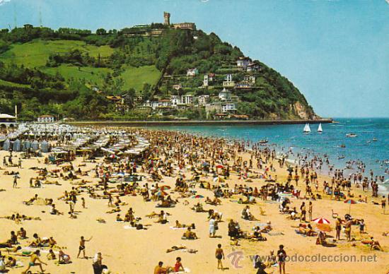 Postales: San Sebasti&aacute;n, playa de Ondarreta - Foto 1