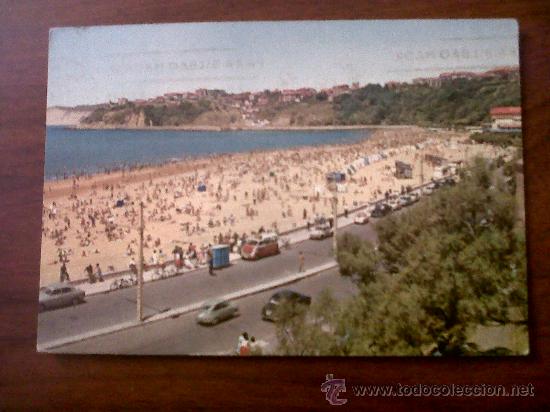 Postcards: POSTAL ALGORTA(VIZCAYA)-PLAYA DE EREAGA-CIRCULADA A&Ntilde;O 1971