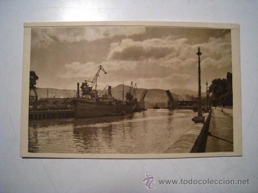 Postales: BILBAO: LA RIA Y EL PUENTE DEL GENERALISIMO - Foto 1