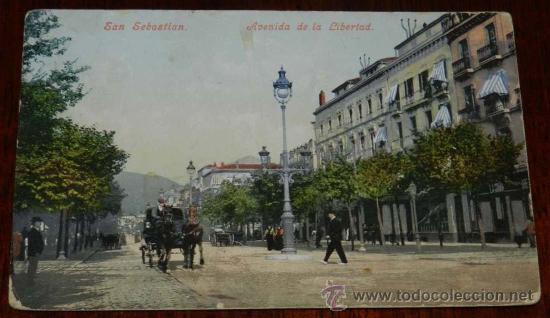 Postales: ANTIGUA POSTAL DE SAN SEBASTIAN, AVENIDA DE LA LIBERTAD, ED. PURGER & CO. N. 2904, NO CIRCULADA.