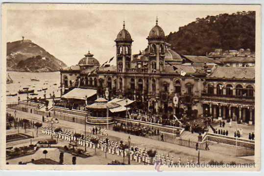 Cartes Postales: San Sebastian. 69. Gran Casino. Foto Galarza. Circulada en 1935. Sello Azcarate 30 cts