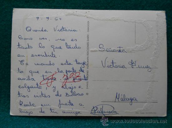 Postales: postal de bilbao escrita a&ntilde;o 64 - Foto 2