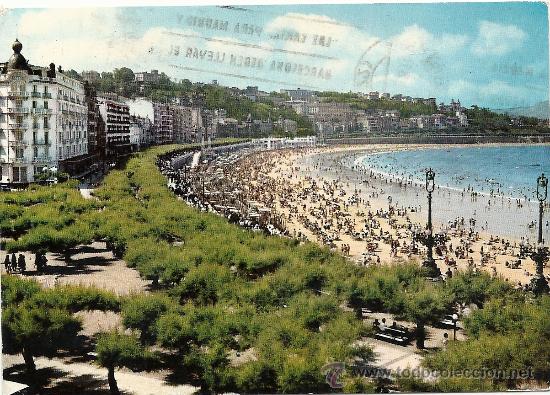 Postales: SAN SEBASTIAN, PLAYA DE LA CONCHA, N&ordm; 2014, EDICIONES ARRIBAS-ZARAGOZA
