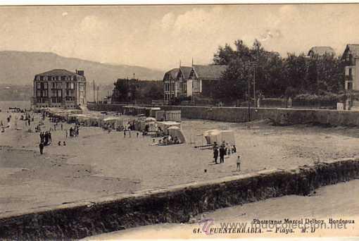 Postales: Fuenterrabia. 64. Playa. M.D. Marcel Delboy. Sin circular. - Foto 1