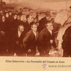 Postales: GUIPUZCOA. LA PROCESION DEL CORPUS EN LEZO. ELIAS SALVATIERRA. ED EXTRA MADRID. SIN CIRCULAR.. Lote 32382344