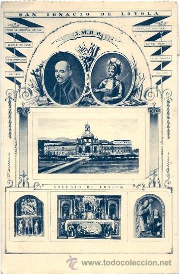 Postais: 0710D - COLEGIO DE SAN IGNACIO DE LOYOLA - EDICIONES HIJA DE J. IRAZU - CIRCULADA EN 1952
