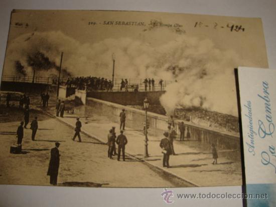 Cartes Postales: EXCELENTE TARJETA POSTAL ORIGINAL DE P.P.S.XX DE SAN SEBASTIAN, 329, A&Ntilde;O 1924 CON SELLO Y MATASELLO