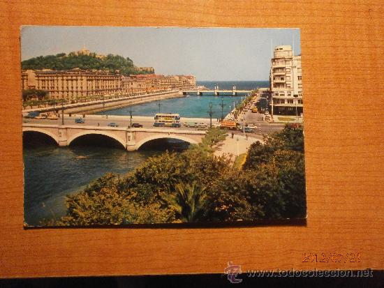 Postales: POSTAL SAN SEBASTIAN RIO URUMEA Y PUENTES CIRCULADA