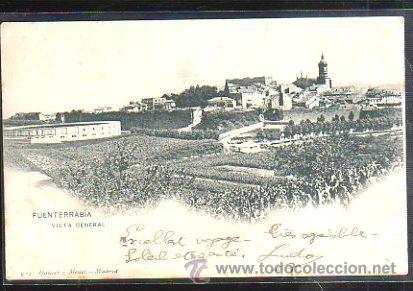 Postcards: TARJETA POSTAL DE FUENTERRABIA - VISTA GENERAL. 924. HAUSER Y MENET