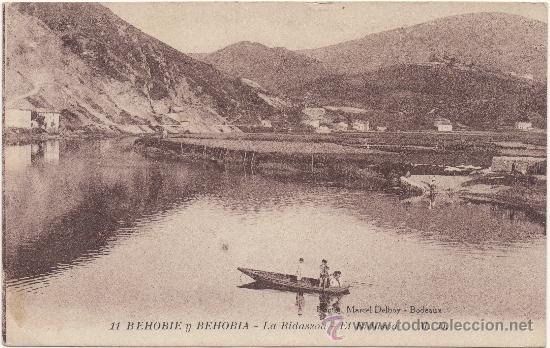 Postales: BEHOBIE Y BEHOBIA.- LA BIDASSOA.- EL BIDASOA. - Foto 1