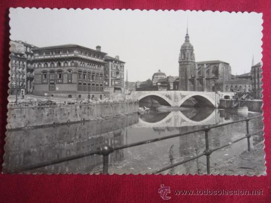 Postales: BILBAO - PUENTE E IGLESIA DE SAN ANTON - Foto 1
