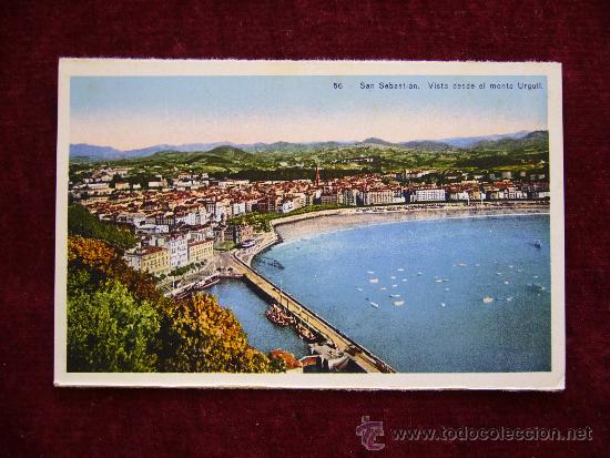 Cartes Postales: Postal 56. San Sebastian. Guip&uacute;zcoa. Fot. Galarza. Vista desde el monte Urgull.