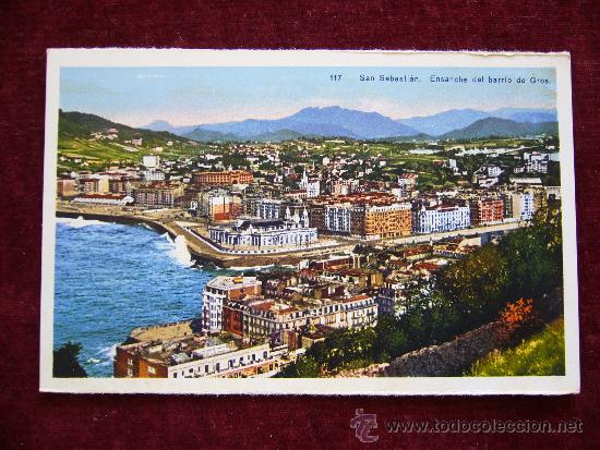 Postales: Postal 117. San Sebastian. Guip&uacute;zcoa. Fot. Galarza. Ensanche del barrio de Gros.