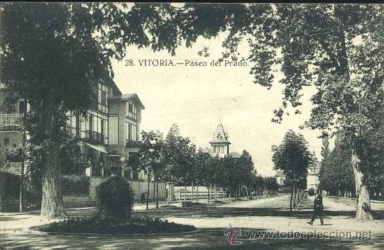 Postales: VITORIA (&Aacute;LAVA).- PASEO DEL PRADO - Foto 1