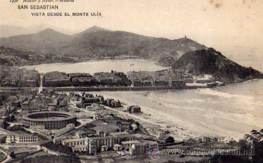 Postcards: SAN SEBASTIAN 1496 HAUSER Y MANET VISTA DESDE EL MONTE UL&Iacute;A SIN CIRCULAR