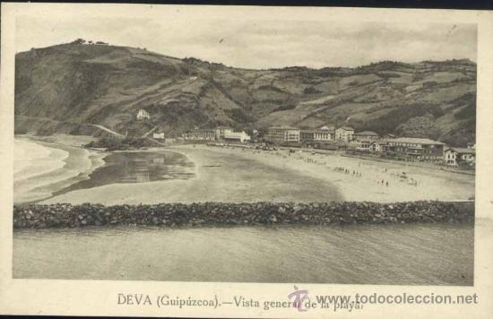 Postales: DEVA (GUIPUZCOA).- VISTA GENERAL DE LA PLAYA. - Foto 1
