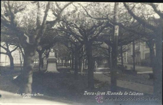 Postales: DEVA (GUIPUZCOA).- GRAN ALAMEDA DE CALBET&Oacute;N - Foto 1