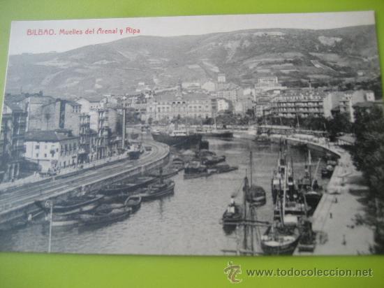 Postales: Bilbao. Muelle del Arenal y Ripa. Thomas. Postal sin circular - Foto 1