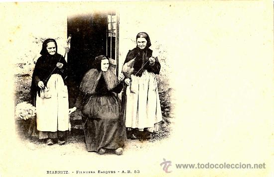 Postales: BIARRITZ FILEUSES BASQUES A.B.53 - Foto 1