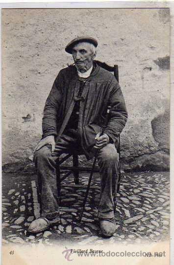 Cartoline: Ancioano vasco. vieillard Basque. ND phot. 45. Sin circular. Guipuzcoa.
