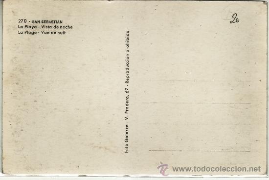 Postales: POSTAL SAN SEBASTIAN. LA PLAYA - Foto 2