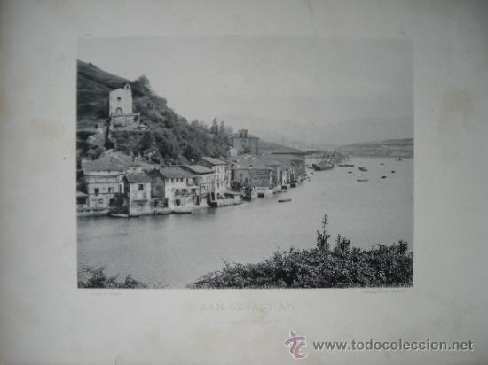 Postales: LAMINA FOTO HAUSER Y MENET 1891, SAN SEBASTIAN PASAJES DE SAN JUAN