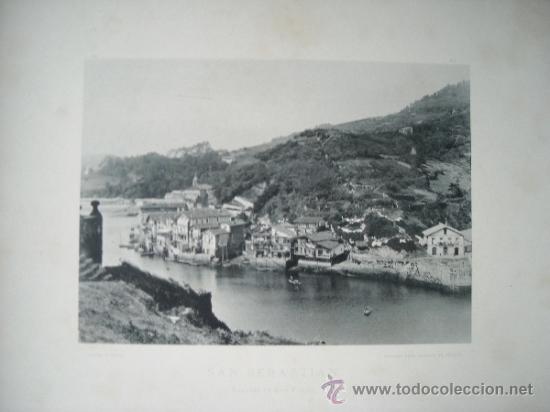 Postcards: LAMINA FOTO HAUSER Y MENET 1891, SAN SEBASTIAN PASAJES DE SAN PEDRO
