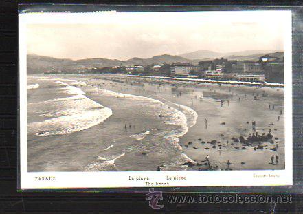 Postales: TARJETA POSTAL DE ZARAUZ - LA PLAYA. EDICIONES BASURKO. - Foto 1