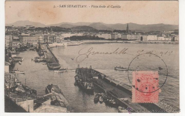 Postkarten: SAN SEBASTIAN.-Vista desde el Castillo