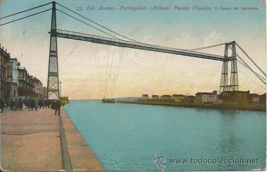 Cartoline: Portugalete, Las Arenas, puente de Vizcaya.