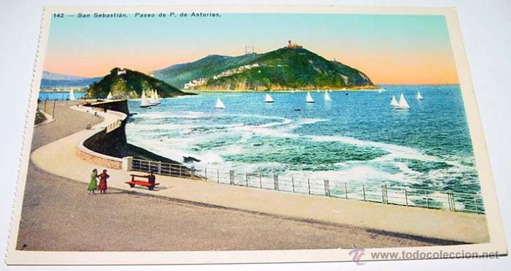 Postkarten: ANTIGUA POSTAL DE SAN SEBASTIAN- PASEO DEL PRINCIPE DE ASTURIAS-GALARZA- NO CIRCULADA