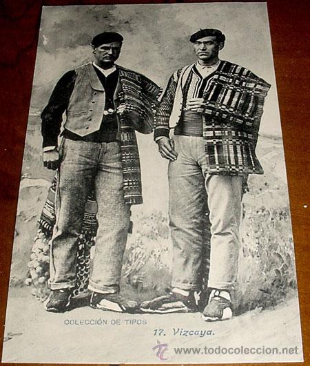 Postcards: ANTIGUA POSTAL DE PAREJA DE VASCOS DE VIZCAYA - COLECCION DE TIPOS - FOTO LACOSTE - HAUSER Y MENET -