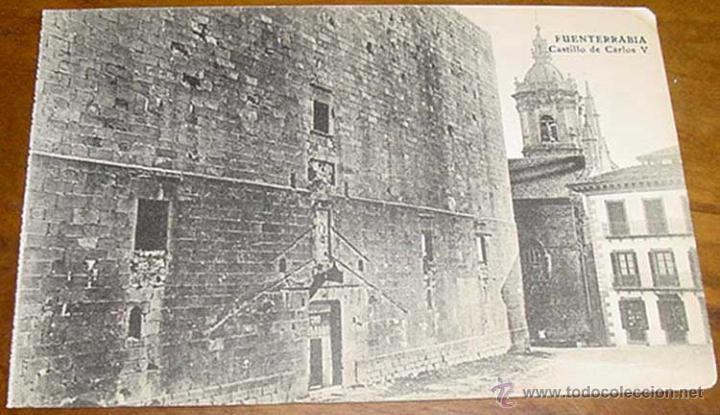 Postales: ANTIGUA POSTAL DE FUENTERRABIA (GUIPUZCOA) . CASTILLO DE CARLOS V, EL GALLO, SIN CIRCULAR - LA FOTO