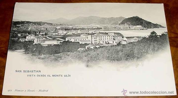 Postcards: ANTIGUA POSTAL DE SAN SEBASTIAN - VISTA DESDE EL MONTE ULIA - N&ordm; 911 - CIRCULADA - ED. HAUSER Y MENE