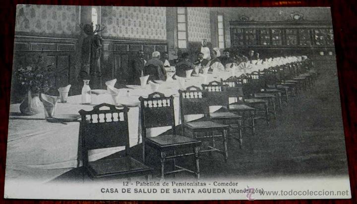 Postcards: ANTIGUA POSTAL DE LA CASA DE SALUD DE SANTA AGUEDA, MONDRAGON, GUIPUZCOA, N. 12, PABELLON DE PENSION