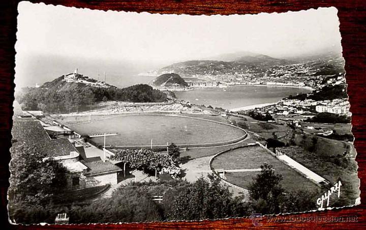 Postkarten: ANTIGUA FOTO POSTAL DE SAN SEBASTIAN, CAMPO DE TIRO DE GUDAMENDI . GALARZA . CIRCULADA, A&Ntilde;OS 40