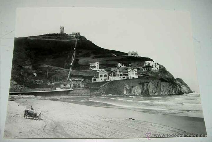 Postcards: ANTIGUA FOTOGRAFIA MUY GRANDE DE SAN SEBASTIAN - IGUELDO - LLEVA SELLO POR LA PARTE POSTERIOR QUE
