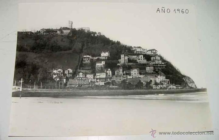 Postcards: ANTIGUA FOTOGRAFIA MUY GRANDE DE SAN SEBASTIAN - IGUELDO - LLEVA SELLO POR LA PARTE POSTERIOR QUE