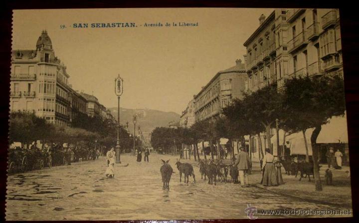 Postcards: ANTIGUA POSTAL DE SAN SEBASTIAN - AVENIDA DE LA LIBERTAD - N.59 - ED. G. GALARZA - NO CIRCULADA.