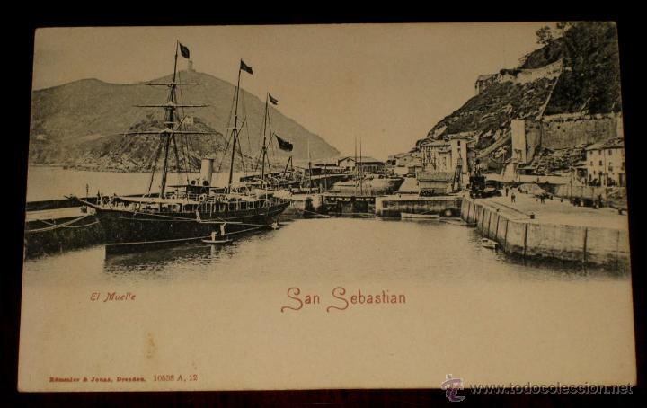 Postcards: ANTIGUA POSTAL DE SAN SEBASTIAN - EL MUELLE - ED. ROMMLER &amp; JONAS N.10538 - NO CIRCULADA.