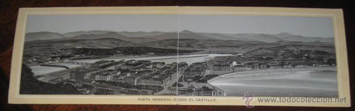 Postcards: ANTIGUA VISTA PANORAMICA DESDE EL CASTILLO - POSTAL DOBLE DE SAN SEBASTIAN - NO CIRCULADA.