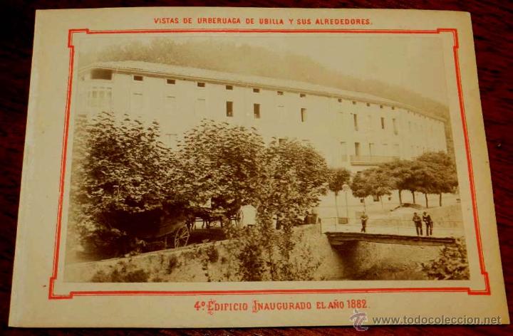 Postkarten: ANTIGUA FOTOGRAFIA ALBUMINA DE URBERUAGA DE UBILLA (VIZCAYA) Y SUS ALREDEDORES, CUARTO EDIFICIO INAU